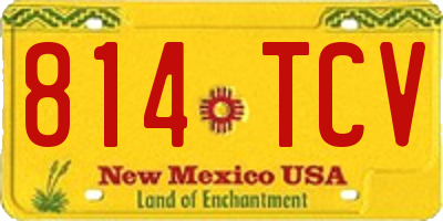 NM license plate 814TCV