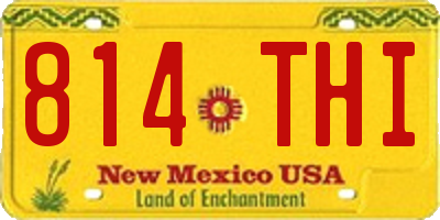NM license plate 814THI