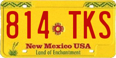 NM license plate 814TKS