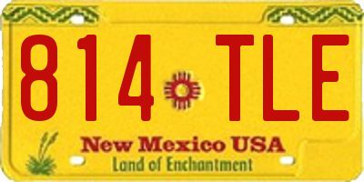 NM license plate 814TLE