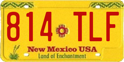 NM license plate 814TLF