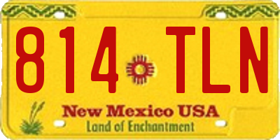 NM license plate 814TLN