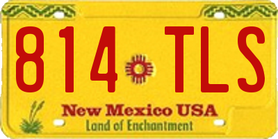 NM license plate 814TLS