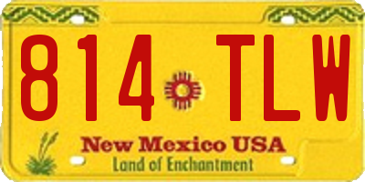 NM license plate 814TLW