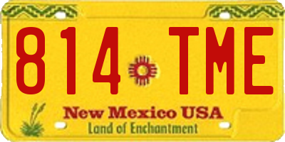 NM license plate 814TME