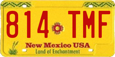NM license plate 814TMF