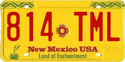 NM license plate 814TML