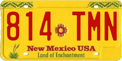 NM license plate 814TMN