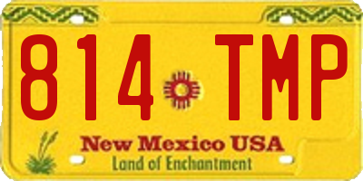 NM license plate 814TMP