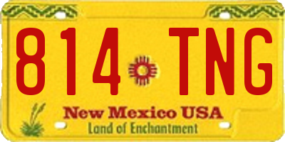 NM license plate 814TNG