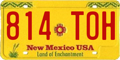 NM license plate 814TOH