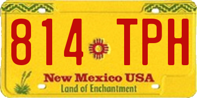 NM license plate 814TPH