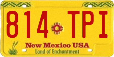 NM license plate 814TPI