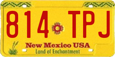 NM license plate 814TPJ