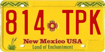 NM license plate 814TPK