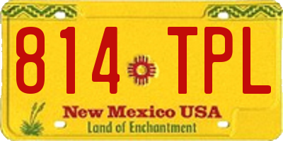 NM license plate 814TPL
