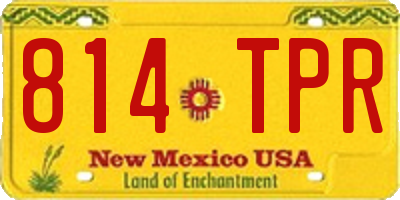 NM license plate 814TPR