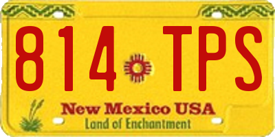 NM license plate 814TPS