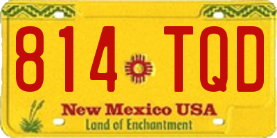 NM license plate 814TQD