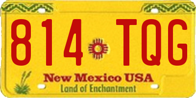NM license plate 814TQG