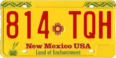 NM license plate 814TQH