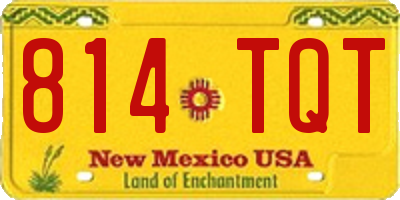 NM license plate 814TQT