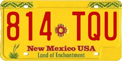 NM license plate 814TQU
