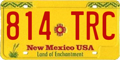 NM license plate 814TRC