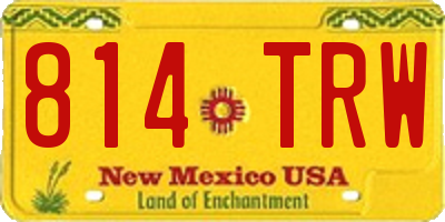NM license plate 814TRW