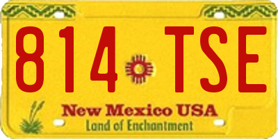 NM license plate 814TSE