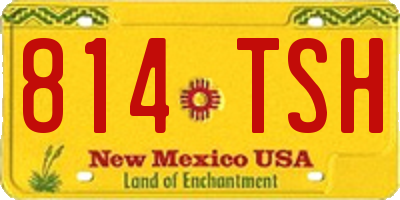 NM license plate 814TSH