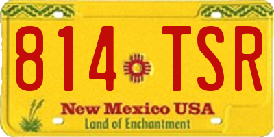 NM license plate 814TSR