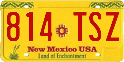 NM license plate 814TSZ