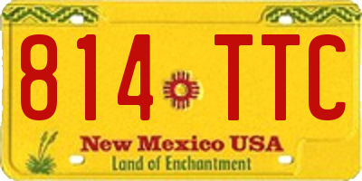 NM license plate 814TTC