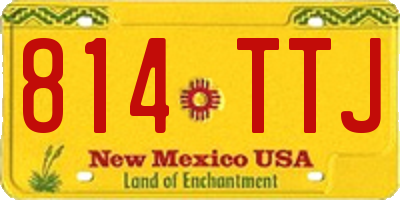 NM license plate 814TTJ