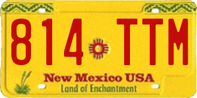 NM license plate 814TTM