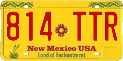 NM license plate 814TTR