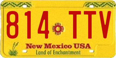 NM license plate 814TTV
