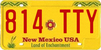 NM license plate 814TTY