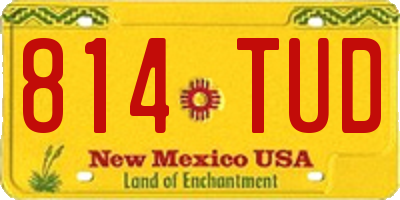 NM license plate 814TUD