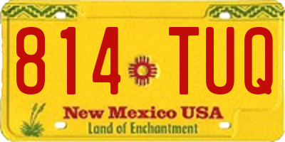 NM license plate 814TUQ