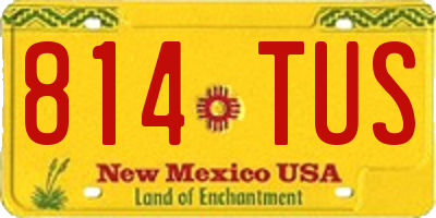 NM license plate 814TUS