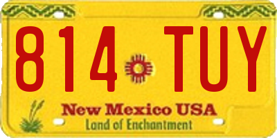 NM license plate 814TUY