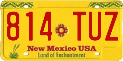 NM license plate 814TUZ