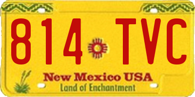 NM license plate 814TVC