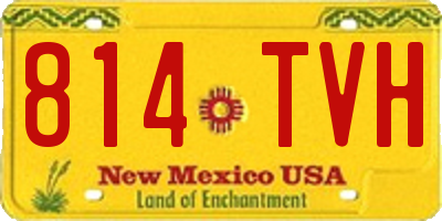 NM license plate 814TVH