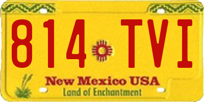 NM license plate 814TVI
