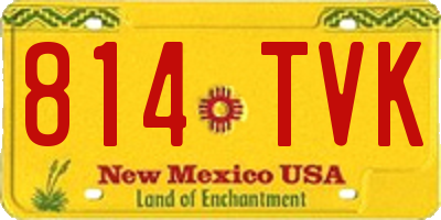 NM license plate 814TVK
