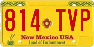 NM license plate 814TVP