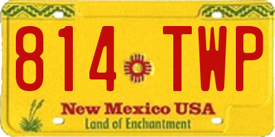 NM license plate 814TWP
